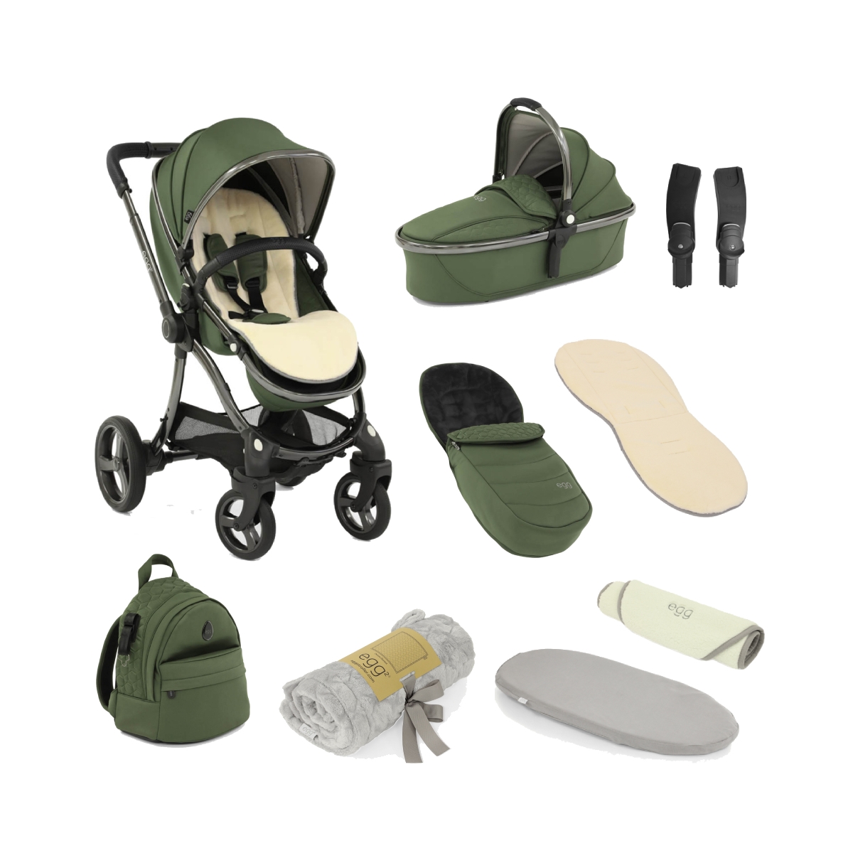 egg® 2 9 Piece Snuggle Bundle-Olive Green (2022)