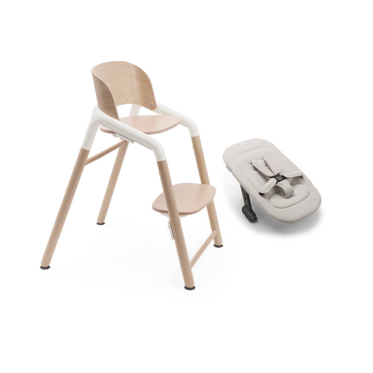 Bugaboo Giraffe Highchair & Newborn Set- Neutral Wood White/Pola