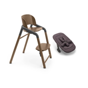 Bugaboo Giraffe Highchair & Newborn Set Wood Grey/Tornado Grey