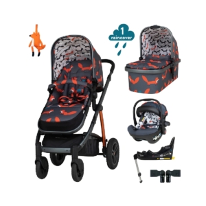 Cosatto Wow 2 Acorn Car Seat and i-Size Base Bundle-Charcoal Mis