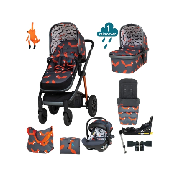 Cosatto Wow 2 Acorn Everything Bundle-Charcoal Mister Fox