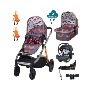 Cosatto Wow XL (Acorn) Car Seat and i-size Base Bundle-Charcoal