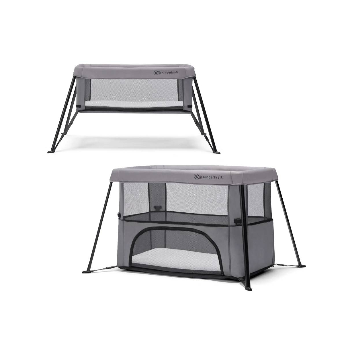 Kinderkraft Movi Travel Cot-Grey