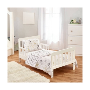 Kindervalley 7pc Toddler Bed White Bundle-Safari Friends