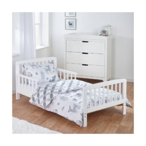 Kindervalley 7pc Toddler Bed White Bundle-Woodland Tales