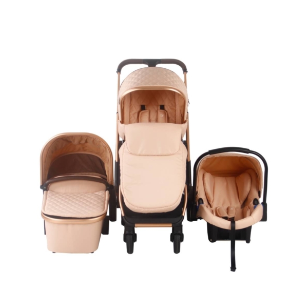 My Babiie Billie Faiers Quilted Rose Gold Belgravia Travel Syste