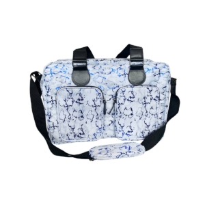 My Babiie Dani Dyer Deluxe Changing Bag-Metallic Blue Marble