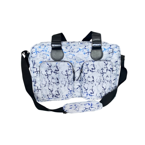 My Babiie Dani Dyer Deluxe Changing Bag-Metallic Blue Marble