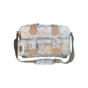 My Babiie Dani Dyer Deluxe Changing Bag- Metallic Rose Gold Marb