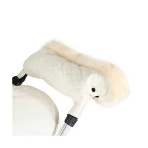 My Babiie Fur Trimmed Pushchair Handmuff-Cream (MBZZHMCR)