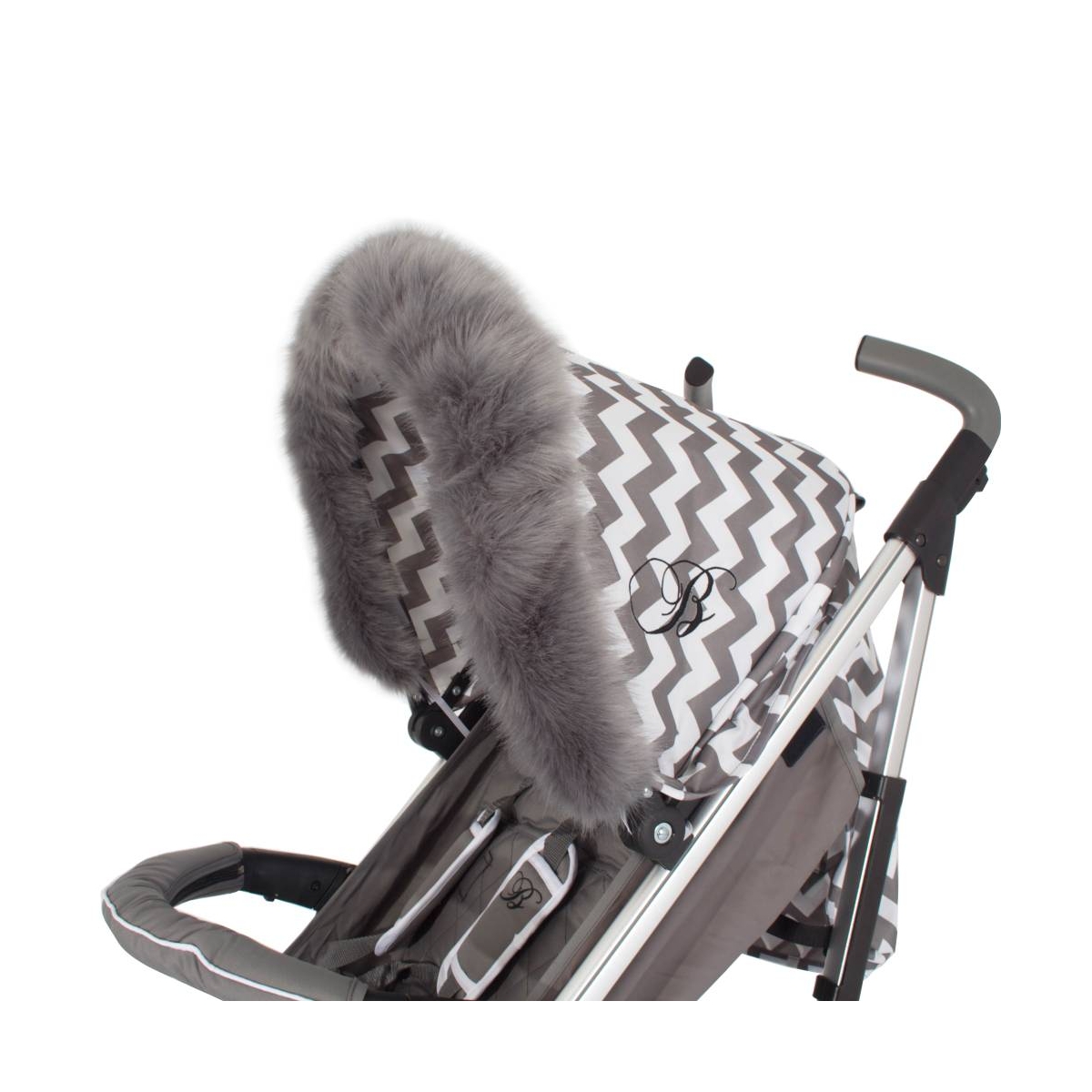 My Babiie Pram Hood Fur Trim-Grey (MBZZFURGR)