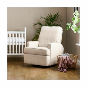 Obaby Madison Swivel Glider Recliner Chair-Oatmeal