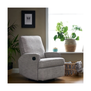 Obaby Madison Swivel Glider Recliner Chair-Pebble