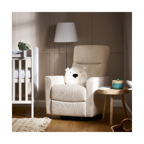 Obaby Savannah Swivel Glider Chair-Oatmeal