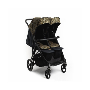 Roma Gemini Double Stroller-Khaki Leopard