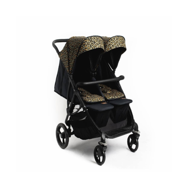 Roma Gemini Double Stroller-Khaki Leopard