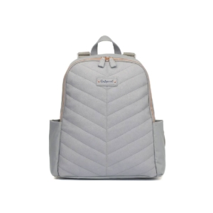 Babymel Gabby Vegan Leather Backpack - Pale Grey