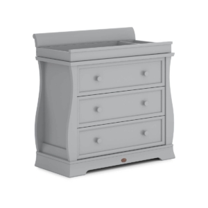 Boori Sleigh 3 Drawer Dresser with Sleigh Changing Station-Pebbl