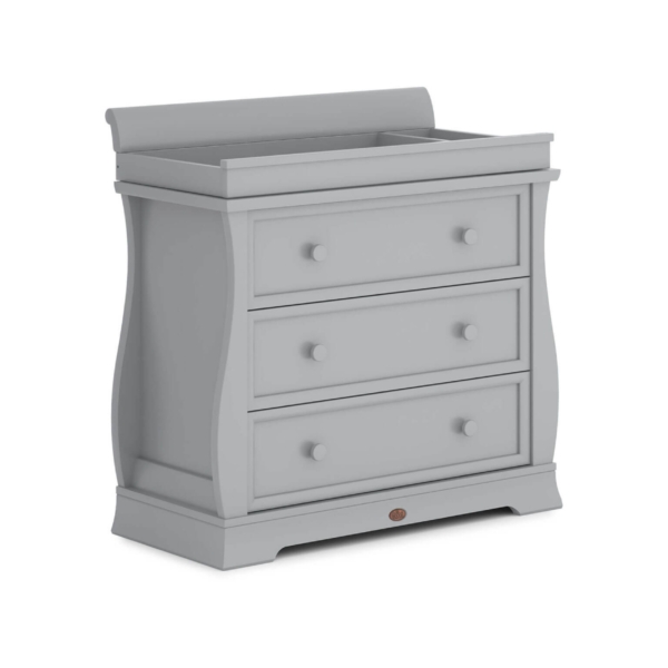 Boori Sleigh 3 Drawer Dresser with Sleigh Changing Station-Pebbl