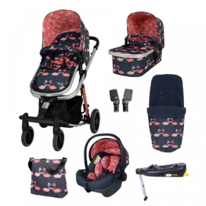 Cosatto Giggle Trail i-Size Bundle-Pretty Flamingo