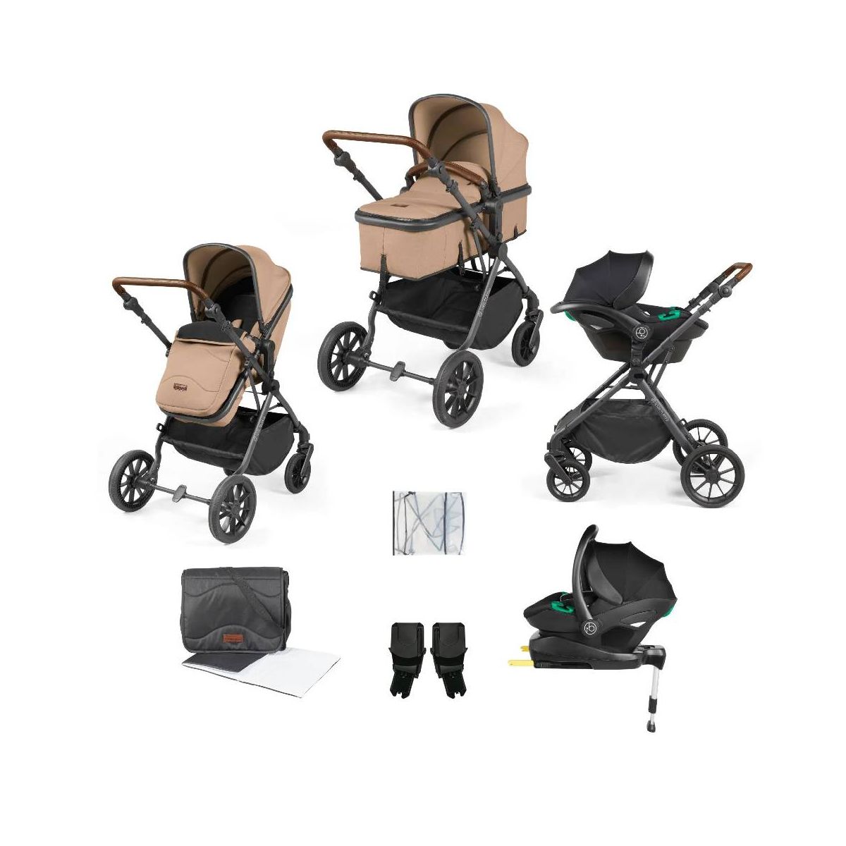 Ickle Bubba Cosmo Gunmetal Frame Travel System With Stratus i-Si