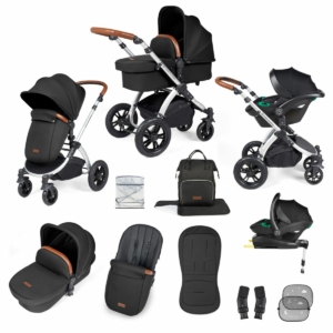 Ickle Bubba Stomp Luxe Silver Frame Travel System With Stratus i