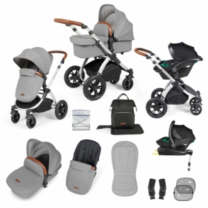 Ickle Bubba Stomp Luxe Silver Frame Travel System With Stratus i