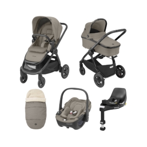 Maxi Cosi Adorra Luxe 3in1 Travel System with Black Chassis-Twil