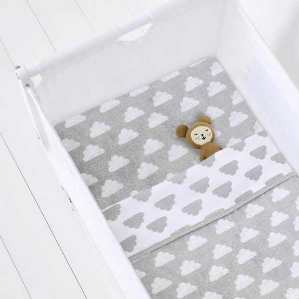 Snuz Crib 2 Pack Fitted Sheets-Cloud Nine