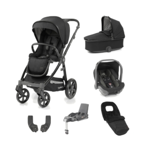 BabyStyle Oyster 3 7 Piece Luxury Travel System Bundle-Black Fin