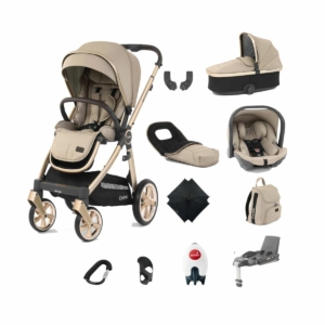 BabyStyle Oyster 3 Champagne Chassis 11 Piece Ultimate Travel Sy