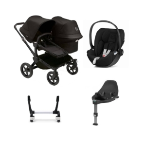 Bugaboo Donkey 5 Duo (Cloud Z) Travel System Bundle-Black/Midnig
