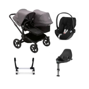Bugaboo Donkey 5 Duo (Cloud Z) Travel System Bundle-Black/Midnig