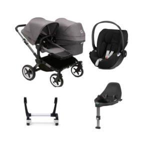 Bugaboo Donkey 5 Duo (Cloud Z) Travel System Bundle-Graphite/Gre