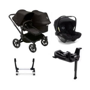 Bugaboo Donkey 5 Duo (Turtle Air) Travel System Bundle-Black/Mid