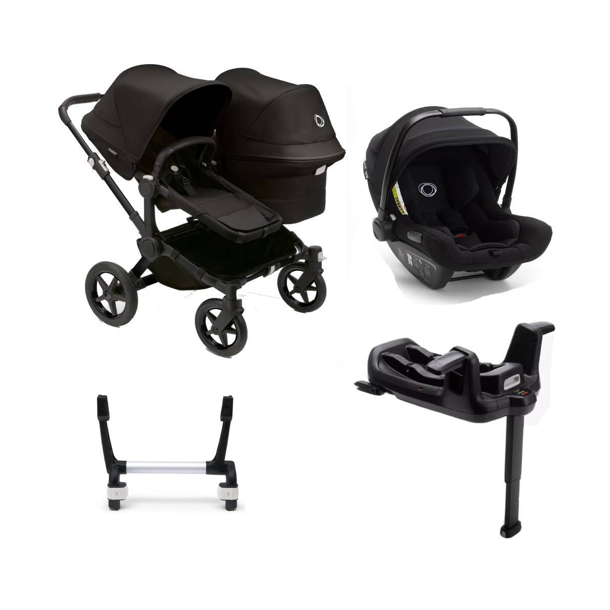 Bugaboo Donkey 5 Duo (Turtle Air) Travel System Bundle-Black/Mid - Everything Baby