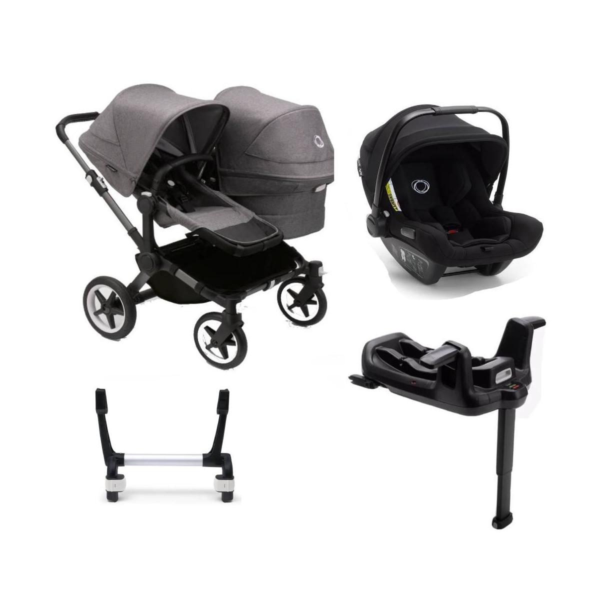 Bugaboo Donkey 5 Duo (Turtle Air) Travel System Bundle-Graphite/