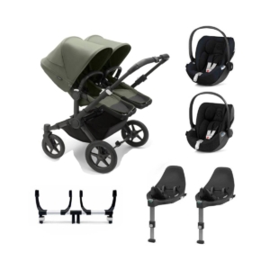 Bugaboo Donkey 5 Twin (Cloud Z) Travel System Bundle-Black/Fores