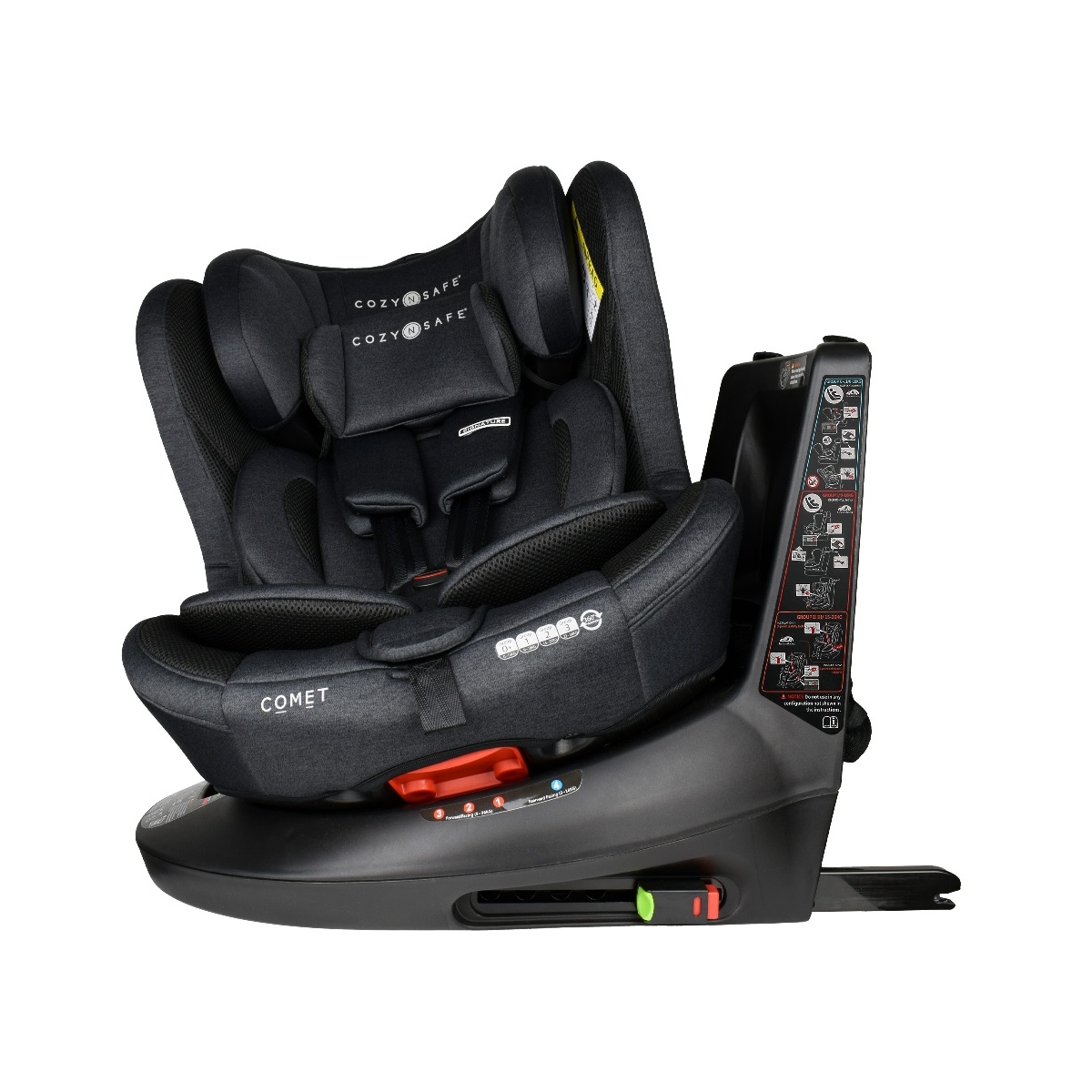 Cozy N Safe Comet 360 Rotation Group 0+/1/2/3 Car Seat-Graphite