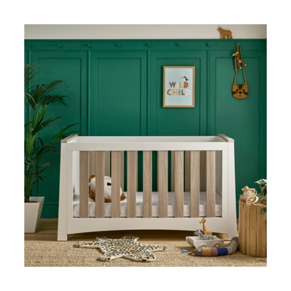 CuddleCo Ada Cot Bed-White/Ash