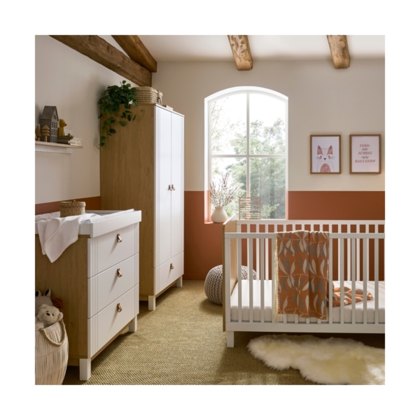 CuddleCo Rafi 3 Piece Furniture Set-Oak/White