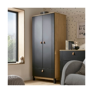 CuddleCo Rafi Wardrobe-Oak/Black