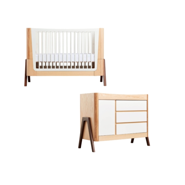 Gaia Hera 2 Piece Roomset-Natural/Walnut