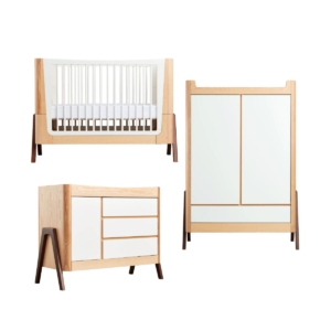 Gaia Hera 3 Piece Roomset-Natural/Walnut