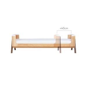 Gaia Hera Junior Bed Extension-Natural/Walnut
