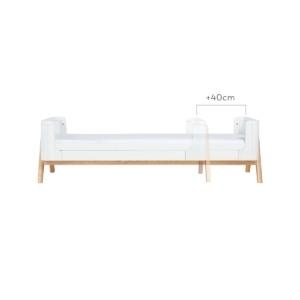 Gaia Hera Junior Bed Extension-Scandi White/Natural