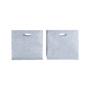 Gaia Pack of 2 Hera Bedside Crib Storage Box-Grey