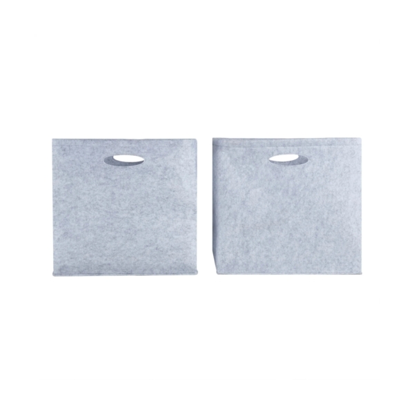 Gaia Pack of 2 Hera Bedside Crib Storage Box-Grey