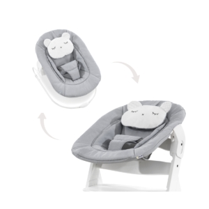 Hauck Bear Alpha 2in1 Bouncer-Light Grey/Pastel (New)