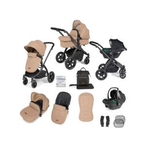 Ickle Bubba Stomp Luxe Black Frame Travel System With Stratus i-